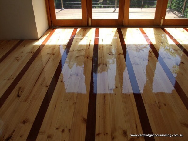 Bar area floor board idea